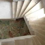 Travertine stairs