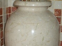 Vase aus Botticino Marmor-in Italien hergestellt